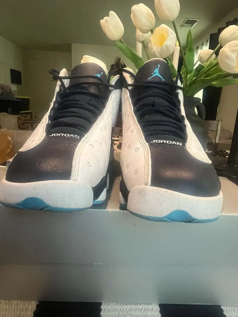 Air Jordan 13 Retro 'Obsidian' White/Dark Powder Blue